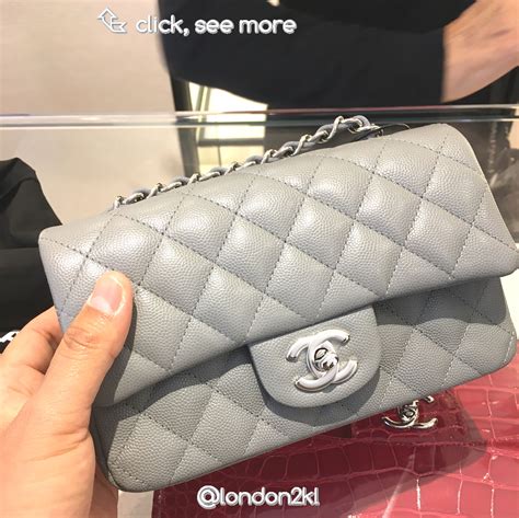 chanel mini rectangle grey|chanel mini rectangle caviar.